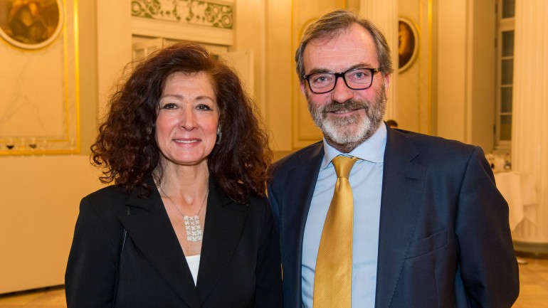 The Spanish Ambassador H.E. Ricardo Martínez Vázquez with Rosario Torres-Gil